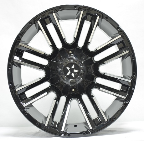 Black And Milling Off Road Alloy Wheels No-1037