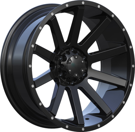 20Inch Big Caps With Rivets Straight Spokes Off Road Alloy Wheel UFO-380